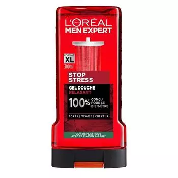Гель для душа L Oreal Relaxing Stop Stress MEN EXPERT, 4 шт, 300 мл