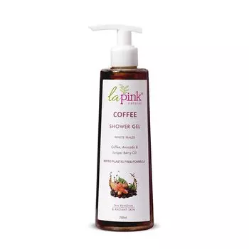 Гель для душа La Pink Coffee с белым халди и авокадо | Для удаления загара и сияющей кожи | 100% формула без микропластика, 250 мл