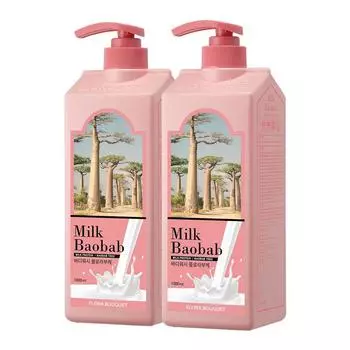 Гель для душа «Молочный баобаб Flora Bouquet», 1 л, 2 шт.
