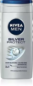 Гель для душа Nivea Men Silver Protect для мужчин TU прозрачный