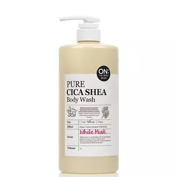Гель для душа On the Body Pure Cica Shea с ароматом белого мускуса, 1 л, 1 шт.