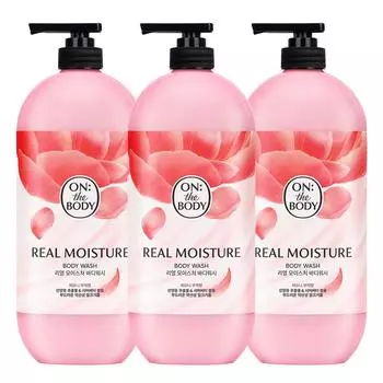 Гель для душа On the Body Real Moisture с ароматом пиона, 900 г, 3 шт.