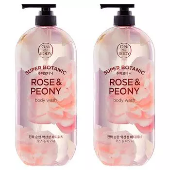 Гель для душа On the Body Super Botanic с ароматом розы и пиона, 900 г, 2 шт.