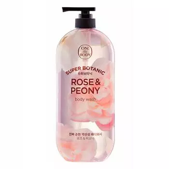 Гель для душа On the Body Super Botanic с ароматом розы и пиона, 900 г, 1 шт.