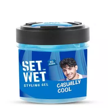 Гель для укладки волос для мужчин — Casual Cool, 250 г | Средняя фиксация, сильный блеск | Для средних и длинных волос | Без спирта и сульфатов. 250gm