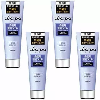 Гель для укладки волос MANDOM LUCIDO для седых волос 130 г x 4 шт. [Оптовая закупка]