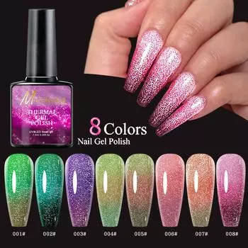 Гель-лак для ногтей Aurora Diamond Oil, изменяющий температуру, 7,5 мл, маникюр Magic Chameleon зелёный