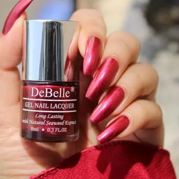 Гель-лак для ногтей Maroon Deep Maroon Nail Paint(Антарес), 8 мл – Мерцающий финиш. Обогащен натуральным экстрактом морских водорослей, не подвергается жестокому обращению, не токсичен. 8 ml