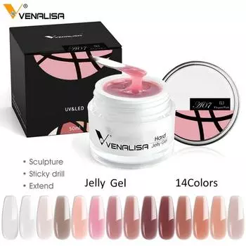 Гель-лак для ногтей Venalisa Jelly, отмачиваемый УФ-светодиодный гель для продления скульптуры, 14 цветов на выбор
