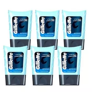 Гель после бритья Gillette Sensitive Skin, 75 мл, 6 упаковок