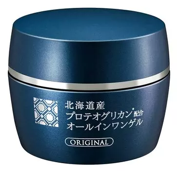 гель, содержащий протеогликан, произведенный в 90 г All-in-one Hokkaido, all-in-one, прозрачный, упругий, увлажняющий, без отдушек, без парабенов, Япония,
