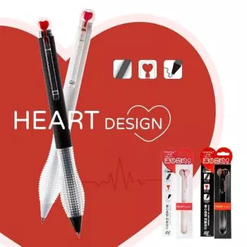 Гелевая ручка Love Heart, подарок на день Святого Валентина, силиконовая ручка, 0,5 мм, двойная шариковая ручка, черный цвет, чернила для письма