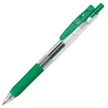 Гелевая шариковая ручка Zebra Sarasa Clip 10 шт., 0,7 мм, Зеленая, Ручки, B-JJB15-G