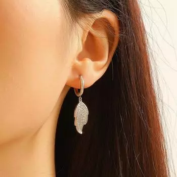 GemChic женские серьги-гвоздики Superflash циркониевые серьги в форме листьев модные крутые серьги-капли на день рождения, Рождество, ювелирные изделия, подарок серебряный