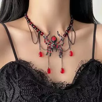 GemChic Женское ожерелье с подвеской Дамское персонализированное крутое ожерелье-чокер в виде паука Модная ретро-цепочка на ключицу на день рождения Рождество Ювелирные изделия в подарок