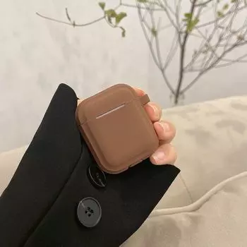 Generation Pro Earphone Sleeves Airpods2 Protective Case Soft Silicone Bluetooth Earbuds Case Airpods4 Generation Protective Case Fancy Earphone Case Apple AirPods Stripes Brown