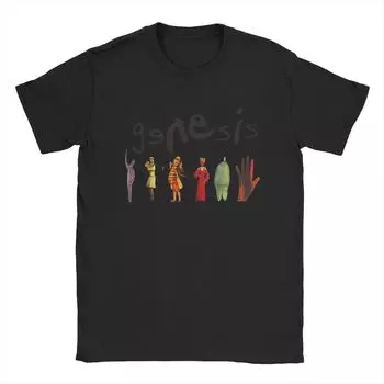 Футболка Genesis Band унисекс, хлопковая креативная футболка с круглым вырезом, футболка с коротким рукавом, женская хлопковая хип-хоп футболка большого размера L