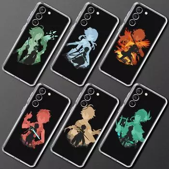 Прозрачный чехол Genshin Impact с аниме для Samsung Galaxy S21 S20 FE S10 S9 S8 Plus, чехол для телефона Note 20 9 10 Lite Fundas Samsung Note 9