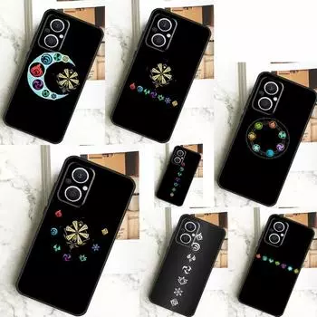 Genshin Impact Elements Case For OPPO Reno 8T 4Z 5Z 10 Pro 11 F 4 5 6 7 8 Lite OPPO Find X5 X6 Pro X2 X3 Lite Cover OPPO Reno11 F