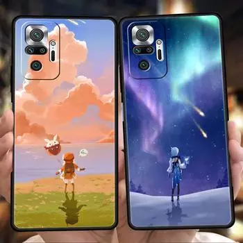 Genshin Impact Game landscape Phone Case For Xiaomi Redmi Note 12 5G 10C 10 11 9 8 Pro Plus 9S 7 8T 9T 9A 8A 9C K40 Gaming Cover Redmi 9C