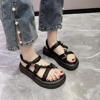 Gentle butterfly sandals women s summer new with skirt sandals fashion beach shoes 35