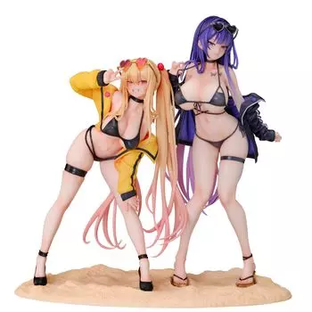 Gentlemen Yuna Sayuri Set of 2 with special pedestal Illustration by Biya K Pring Yuna total height total height 230mm ABS scale figures & & approx.