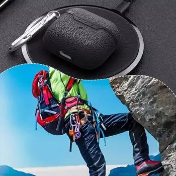 Натуральная кожа для AirPods 4 Чехол Bluetooth Наушники Lychee Cow 4 Чехол Натуральные аксессуары для L4C0 blue-For AirPods 4
