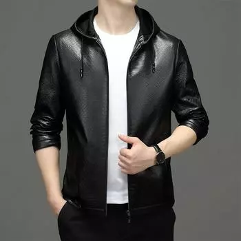 Genuine leather jacket for men, first-layer sheepskin, middle-aged and elderly dad leather jacket, middle-aged coat 170