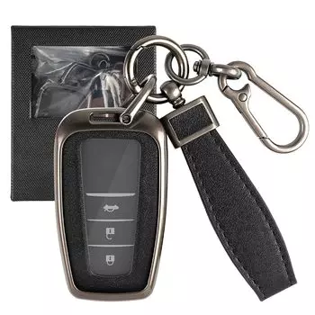 Genuine Leather Key Case for Toyota with Key Holder, Waterproof, Scratch-Resistant, No Signal Obstruction, small