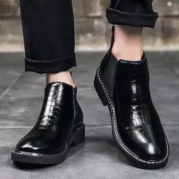 Genuine leather men s formal leather shoes Fashionable minimalist design style Daily casual business party walking men s shoes 38 чёрный