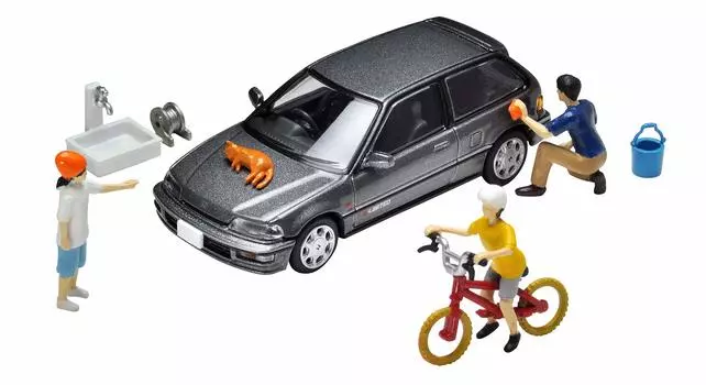Geocolle 64 Car Snap 02b Car Wash Honda Civic Included Painted Assembled Diecast Complete Mini Car Set 314875 1/64# 25X/S-Limited ABS/PVC
