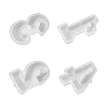 Geometric Candlestick Silicone Mold for DIY Crafts Fashion Arabic Numerals Holder Resin Molds Home Decorations