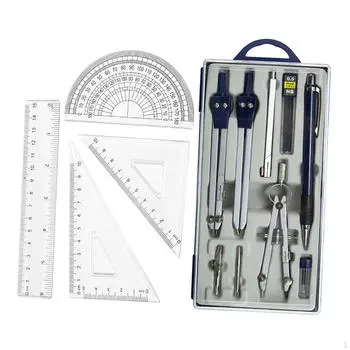 Geometry Set Multifunctional Metal Compass for School Students Architecture Style A