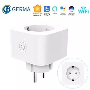 Germa Wi-Fi EU умная розетка-адаптер 10a беспроводной пульт дистанционного управления Siri с голосовым управлением розетка синхронизации Apple Homekit для Ios EU Plug Homekit