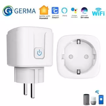 Germa Wi-Fi EU умная розетка-адаптер 16a беспроводной пульт дистанционного управления Siri с голосовым управлением розетка синхронизации Apple Homekit для Ios EU Plug Homekit