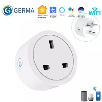 Germa Wi-Fi UK умная розетка-адаптер 16a беспроводной пульт дистанционного управления Siri с голосовым управлением розетка синхронизации Apple Homekit для Ios UK Plug Homekit