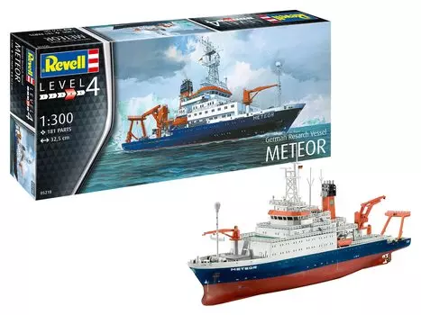 German Level German Marine Research Vessel Meteor Plastic Model 05218 Molding Color 1/300
