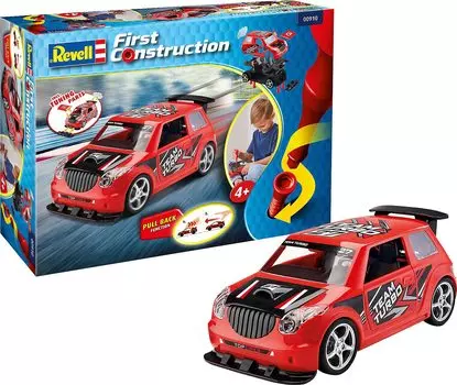 German Level Junior Kit Series Pull Back Rally Car Red Color Coded Plastic Model 00910 Color Molding Color 1/20