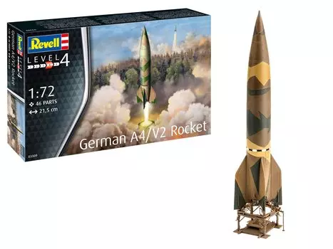 German Revell German Army Rocket Plastic Model 03309 1/72 A4/V2