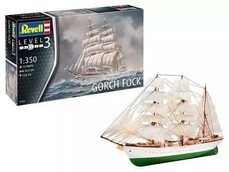 German Revell German Navy Gorch Fock Plastic Model 05432 Molding Color (Revell) 1/350