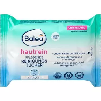 Германия DM Balea Balea Skin Clean Nourishing Очищающие салфетки 25 шт.