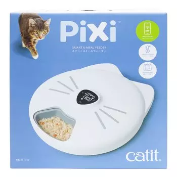 GEX Catit Catit Pixi Smart 6 Meal Smart автоматическая кормушка для пребывания в профилактике раннего предупреждения можно дистанционно планировать блокировки с помощью приложения для смартфона