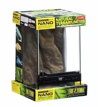 GEX EXO TERRA стеклянный террариум Nano PT2601 клетка для разведения рептилий с передней дверью xx В33см Ш21,5 Г21,5