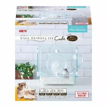 Gex Harmony Glass Harmony 250Cube Стеклянная прозрачная клетка для хомяков и мелких животных xx Ш26.4 Г25.7 В25.7см