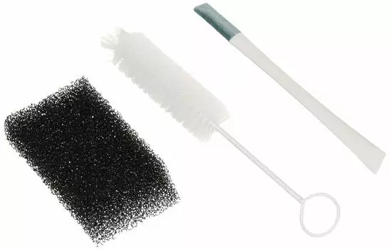 GEX Pure Crystal набор из 2 щеток и губки, 3 предмета, [для уборки] белый