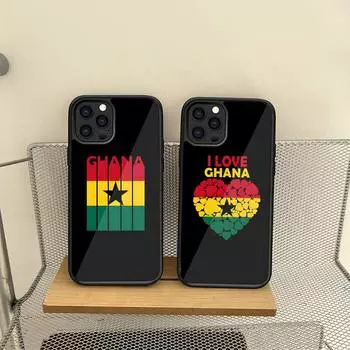 Ghana National Flag Phone Case For Iphone 14 13 12 11 Pro Max Mini 7 6 6s 8 Plus X Xr Xs Se 2020 Fundas Shell PC TPU Cover iphone 12 pro