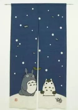 Ghibli Noren 85 x 150 см Снеговик Тоторо [IT] Размер (#9893037)