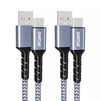 GHNTJAP USB C cable 0.5M/2 pieces set 3A fast charging USB2.0 high speed transfer US B Type U SB A to Prevention of disconnection iPhone 16,