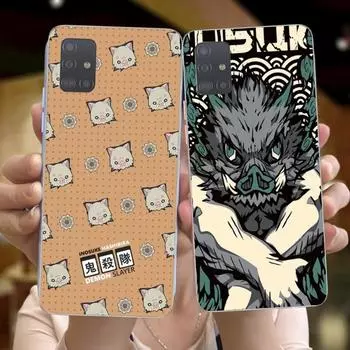 Ghost Slayer Phone Case For Huawei P50 P40 P30 Pro Mate 40 30 Pro Nova 8 8i Y7P Honor Transparent Phone Cover Huawei P50 Pro