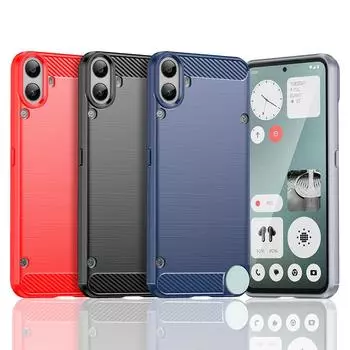 Гибкий чехол из ТПУ для телефона Nothing CMF Phone 1 Защитный чехол для телефона Nothing 2A Plus Ударопрочный чехол Fundas Coque Capa Nothing CMF Phone 1 чёрный